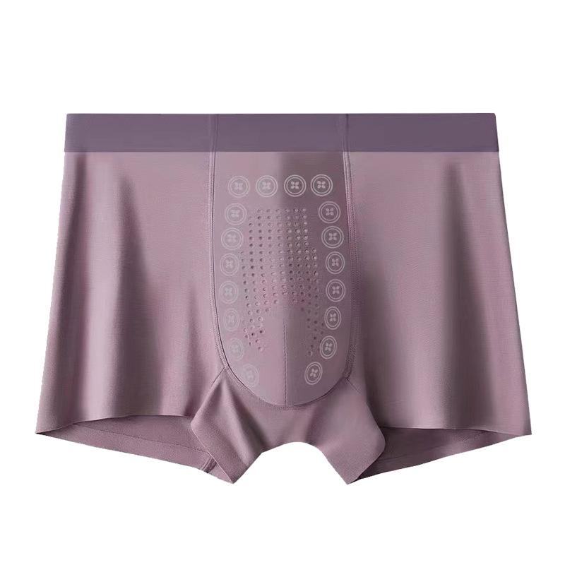 Мужские бесшовные боксеры-брифы из модала с турмалином, дышащие, больших размеров, осенне-зимнего стиля.