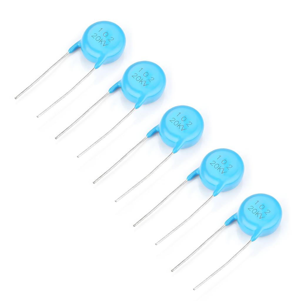 5pcs 20KV 1000PF High Voltage Ceramic Disc Capacitors HV Set