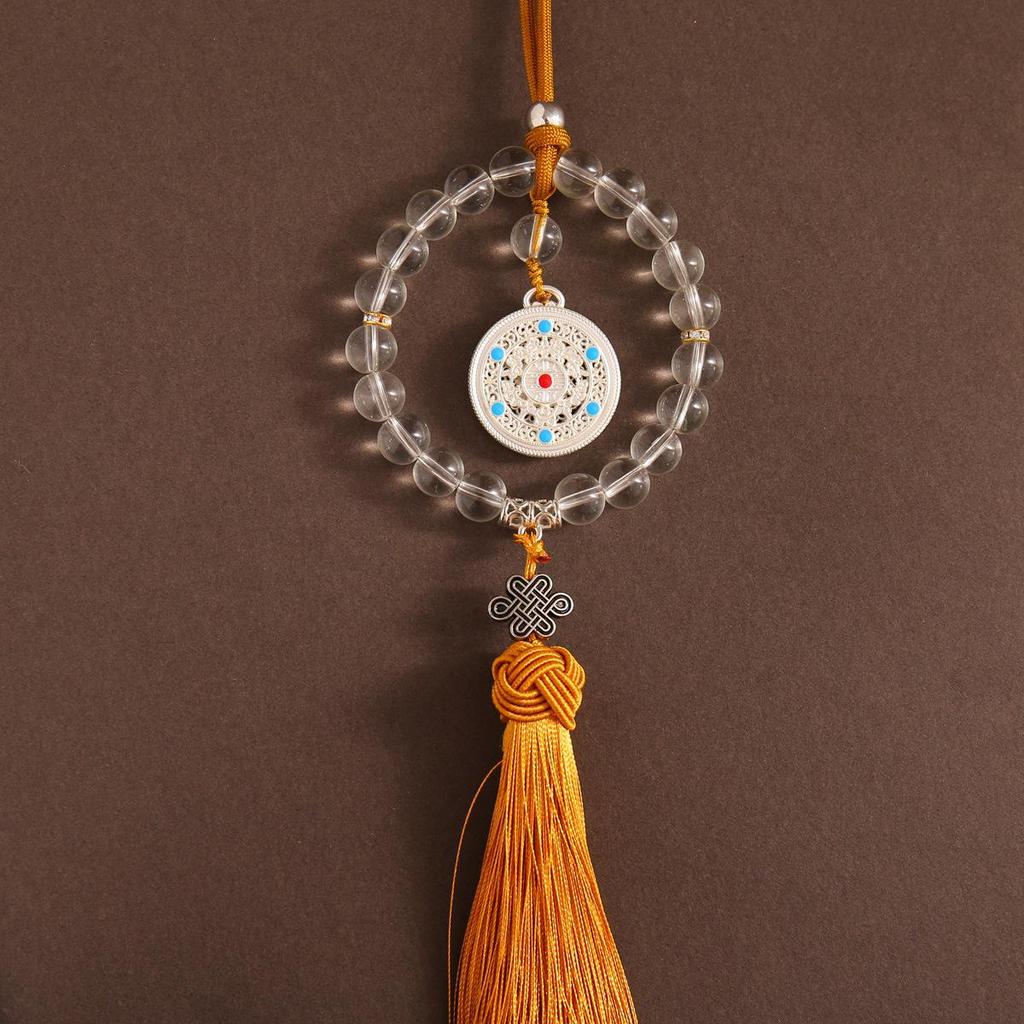 Подвеска из сплава в китайском стиле с гальваническим покрытием для автомобиля с полым древним компасом