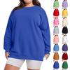 Plus Size Sweatshirt For  Women Oversized Crewneck Long Sleeve Pullover Tops