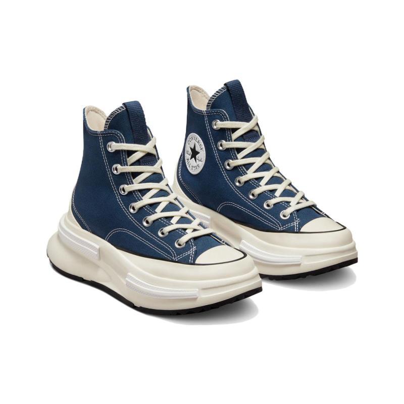 Converse Run Star Legacy Canvas Comfortable and Versatile High-Top Lifestyle Casual Shoes Unisex Purple and White