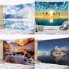 Fashion Home Decoration Tapestry Living Room Bedroom Tapestry Mountain Lake Scenery Pattern