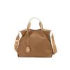 Striped Handle Nylon Tote A4 Size [TREASURE TOPKAPI] 2-Way Bag, (Camel)