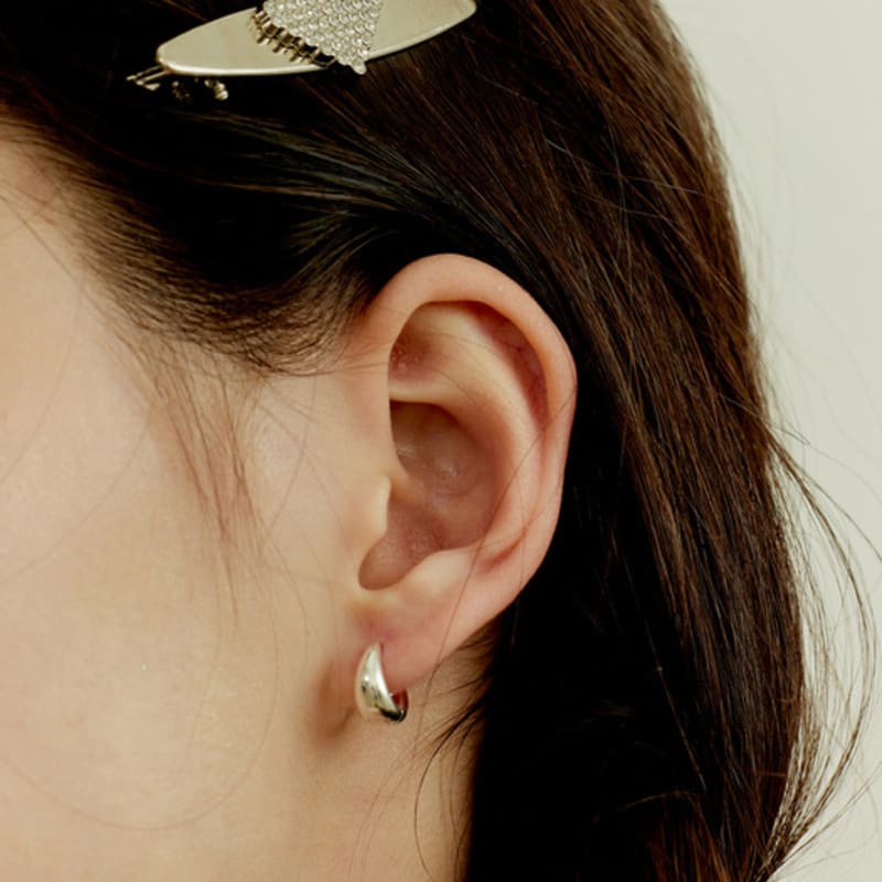 murmur [925silver]Mid con hoop earrings