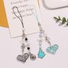 Sweet Cool Sparkling Heart Phone Charm Straps Car Keys Hanging Pendants Bag Decoration Lanyard Purse Accessories