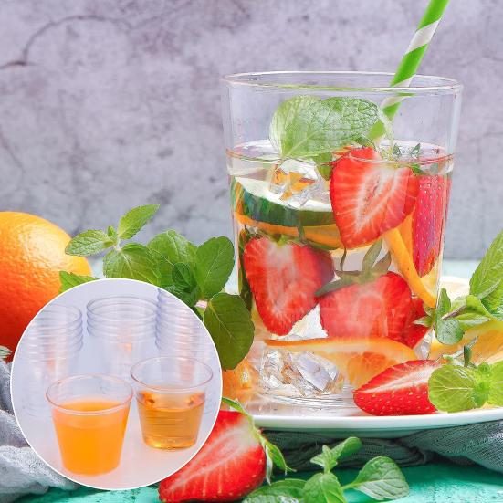 100 шт., 30 мл, прозрачные многоразовые чашки для напитков, легкие штабелируемые чашки для воды для домашней вечеринки