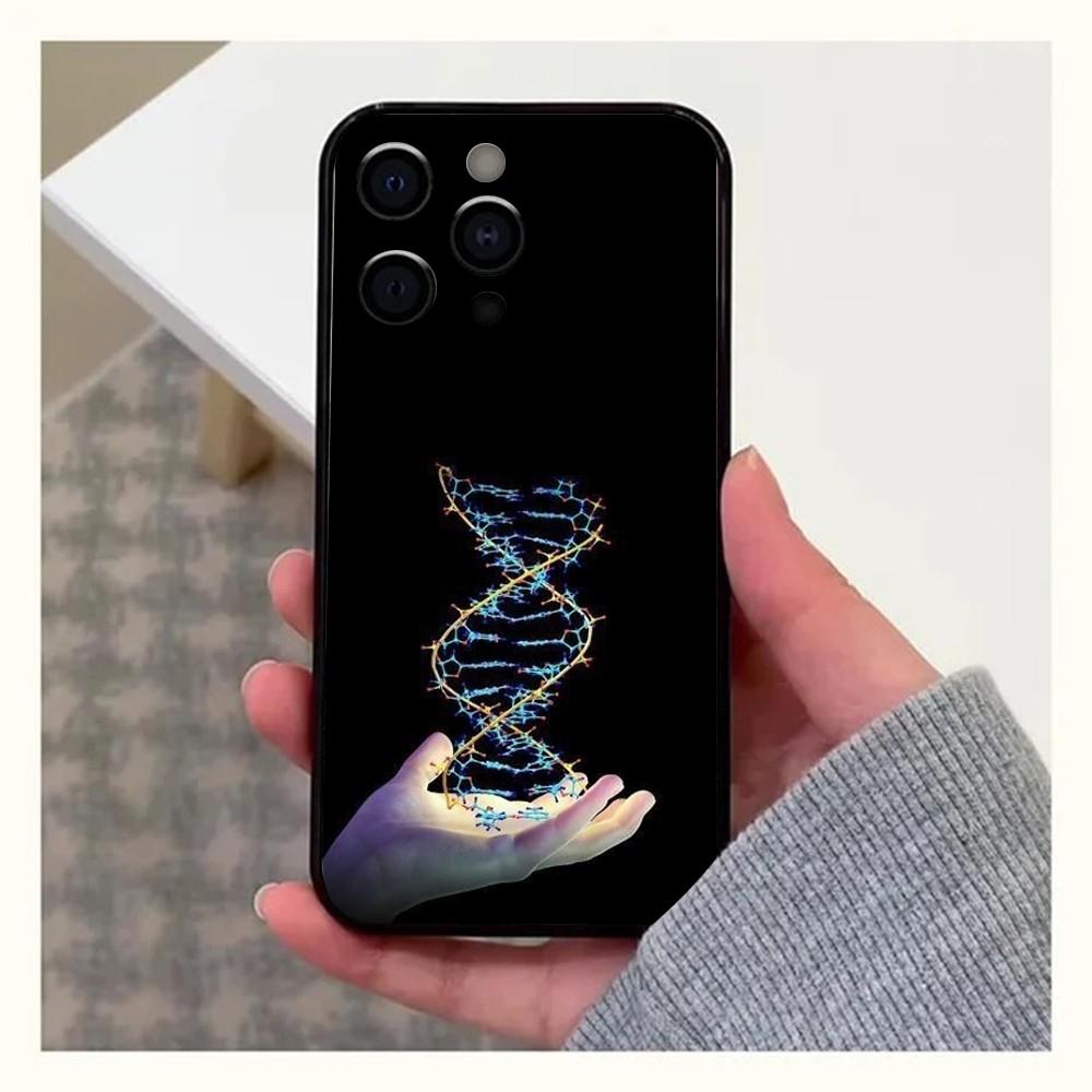 Арт Человеческая ДНК Ген Биология Чехол для Телефона Для Apple iPhone 15,14,13,12,11,Pro,X,XS,Max,XR,Plus,Mini Мягкий Черный Чехол