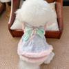 Dog Clothes Clothing Thick Cat Princess Dress Symphony Small Fragrance Traction Small Dog Teddy Pet
