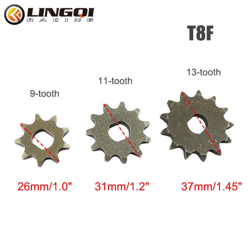 LING QI Motorcycle T8F 13T 11T 9T Sprocket Chain Cog Pinion Engine Gear For 47cc 49cc Mini Pocket Dirt Bike Electric Scooter ATV
