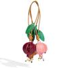 Car Keyring Pomegranate Fruit Pendant Hanger Bag Pendant Lovely Leather Keychain  Men
