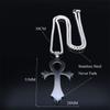 Gothic Ankh Cross Amulet Pendant Egyptian Necklace Women Stainless Steel Symbol of Life Cross Punk Necklaces Jewelry Gift N7078S