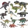 Dinosaur Model Toys Simulation Dinosaur World Models Set Tynosaurus Rex Stegosaurus Triceratops Static Toy Model For Child Gift