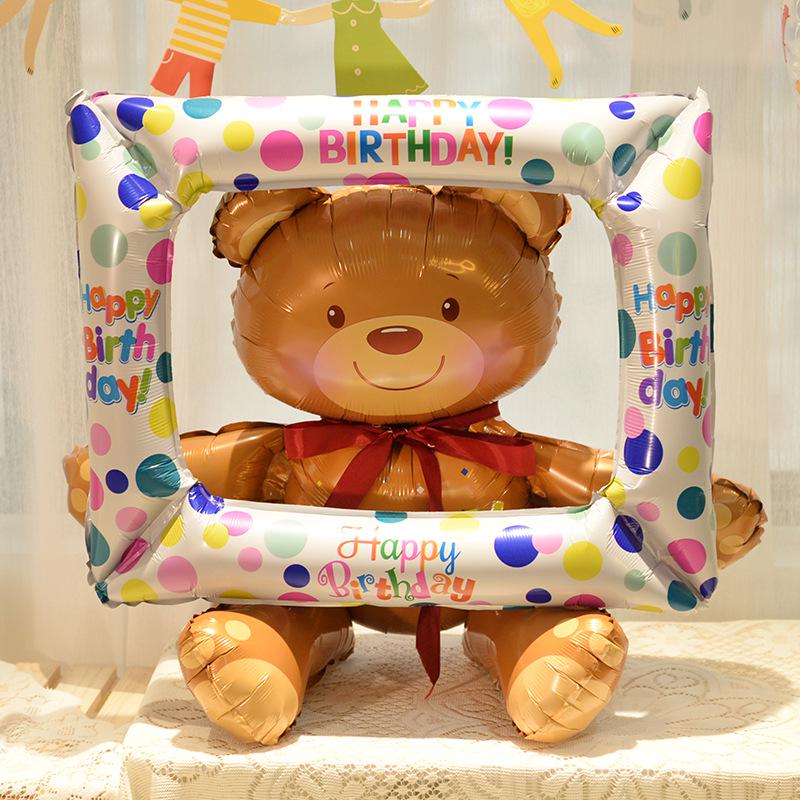 1st Birthday Balloon Cake Scene Decoration for Baby, Boys & Girls – Party Photo Props