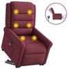 VidaXL Electric Massage Recliner Burgundy Red Fabric 3303347