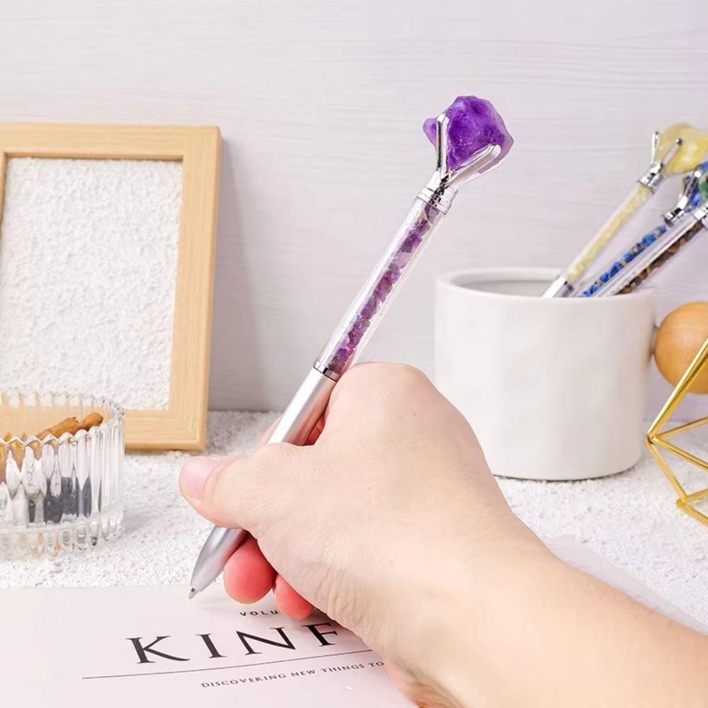 Smooth Writing Natural Pen Genuine Gemstone Pens Natural Quartz Pens Spiritual Gift