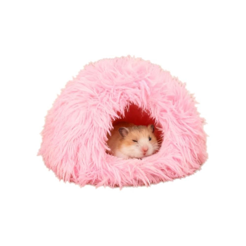 Fluffy Warm Hamster Plush Nest Comfortable Soft Rabbit Sleeping Nest Non-slip Windproof Hamster Cage Cage Decoration