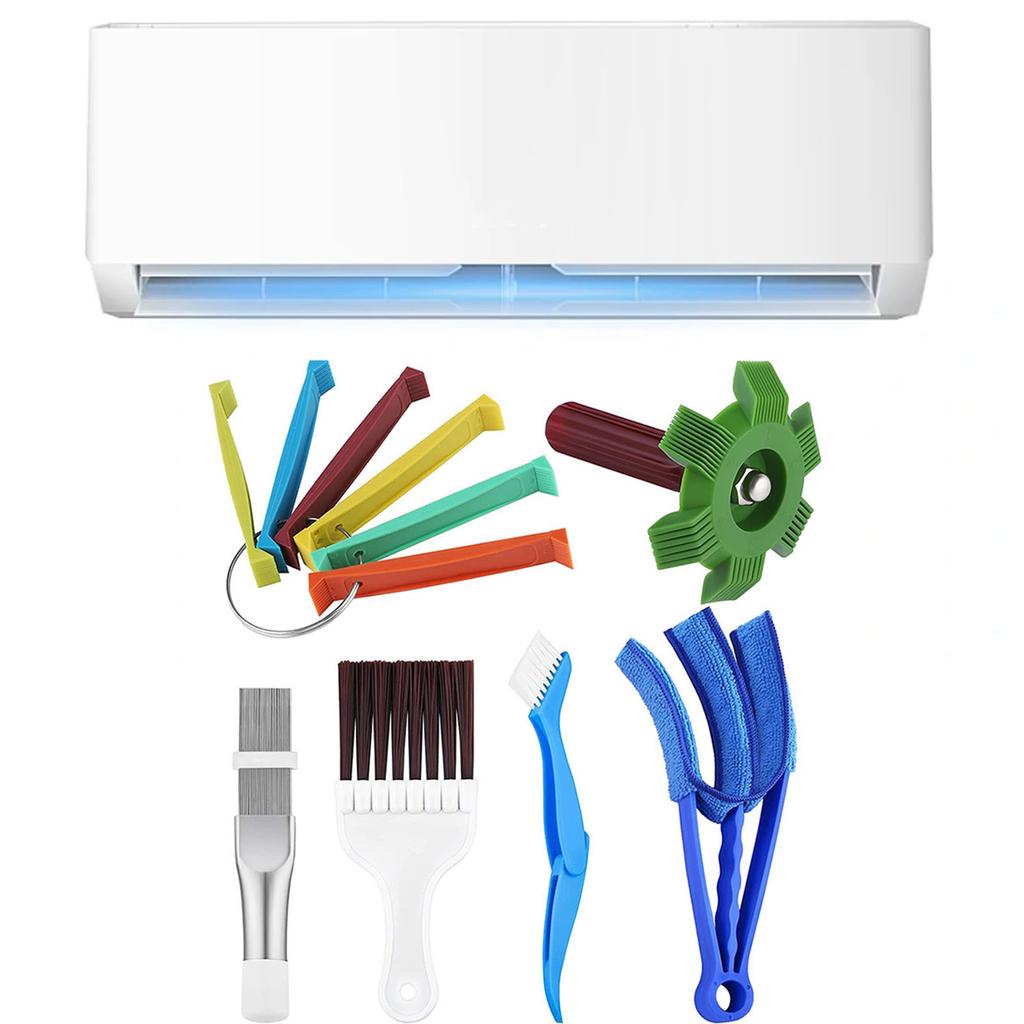 6Pcs Air Conditioner Fin Comb Cleaner Kit Coil Cleaning Brush Fin Combs Condenser Straightener Evaporator Comb Repair