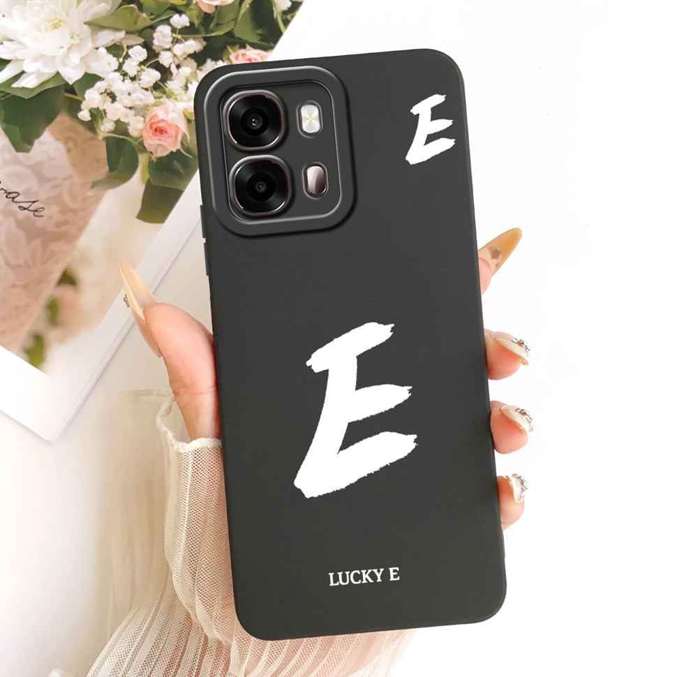 For Oppo A6s 5G CPH2789 Case Fashion Lucky Letters A-Z Silicone Back Cover For Oppo A 6s A6S 5G 6.75" Phone Cases Bumper Fundas