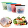 Многоразовые силиконовые пакеты для свежей еды, обертывания, контейнеры для хранения в холодильнике, кухонные принадлежности для холодильника, цветные пакеты с застежкой-молнией, 4 цвета FMT2132