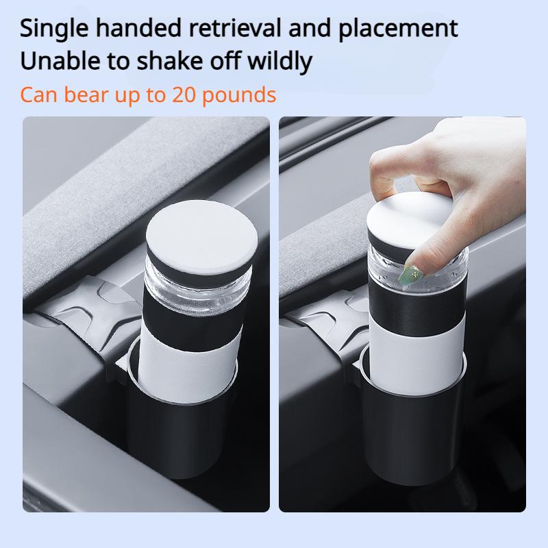 Dashboard Cup Holder for Tesla Model 3/Y/3 Highland Model Y Launch 2025 Water Cup Limiters Cup Holders Storage Box Accessories
