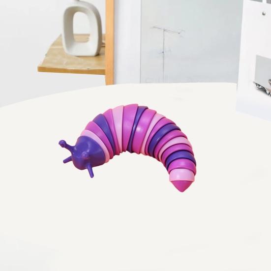 Красочная игрушка-гусеница, забавная, гибкая, милая, портативная, для снятия стресса, декомпрессии, для детей и взрослых, слизняк, сенсорная игрушка, подарок на день рождения