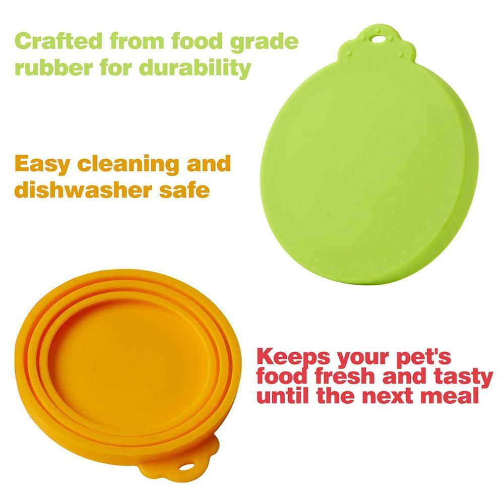 Reusable Keep Fresh Pet Supplies Food Tin Cover Pet Can Covers Cans Cap Silicone Can Lid