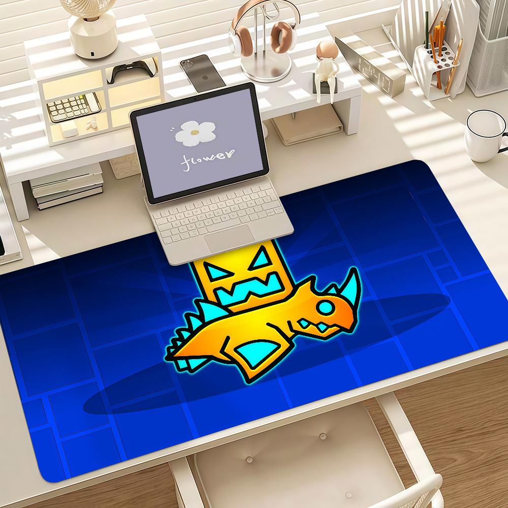 Игровой коврик для мыши G-eometry Dash с противоскользящим резиновым краем, утолщенный коврик для игрового стола ноутбука