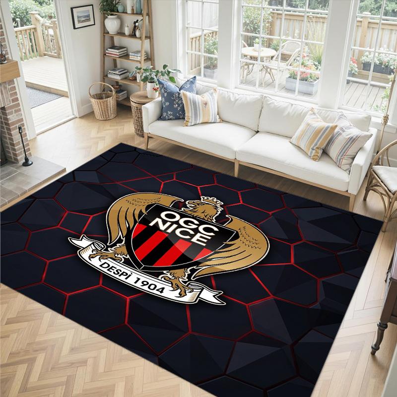 OGC Nice FC Дизайн Кристальный Велюровый Ковер Уютный Не?Нескользящий ковер с принтом для спальни, гостиной, прихожей