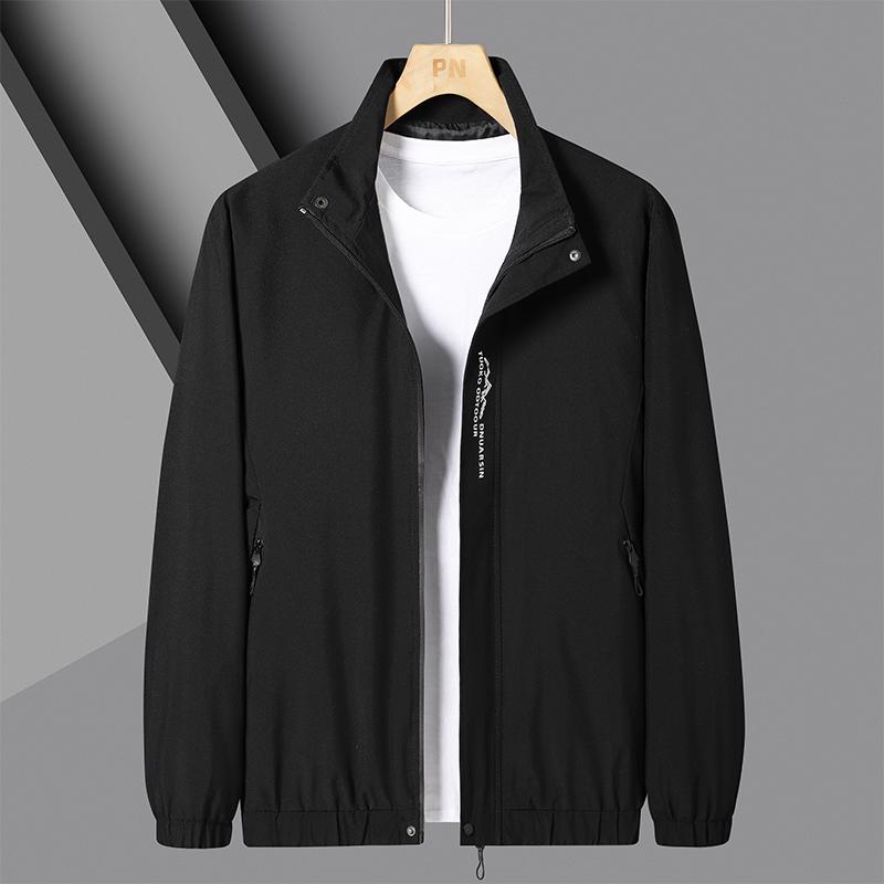 New Standing Collar Jacket for Men's Spring and Autumn Casual Versatile Windproof Thin Trendy Jacket