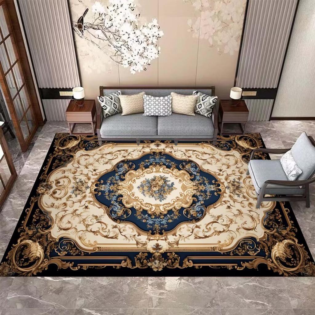Chinese Style Luxury Large Size Living Room Carpets Decor Home Hall Coffee Tables Non-slip Rug Bedroom Washable Soft Floor Mats