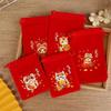1 Pcs Red Year Of The Horse Bags Drawstring Chinese Zodiac Gift Pouch Candy Snack Wrapping Bag China New Yesr Party Favors Decor