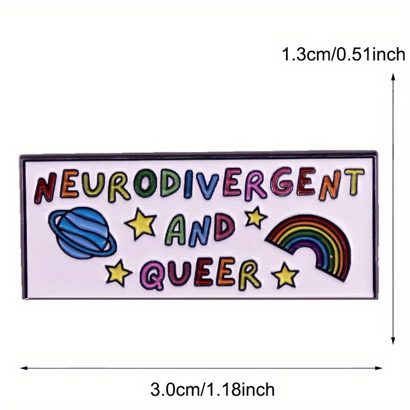 "Нейродивергентный и Квир" Красочный значок-брошь Игла для одежды Пряжка Аксессуары