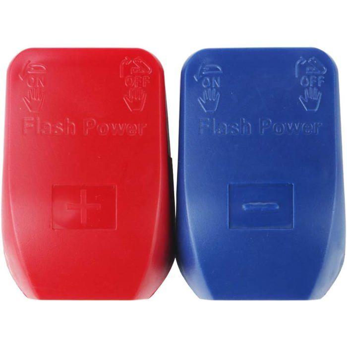 Cosses batterie - AIMOONSA - Lot de 2 - Libération rapide 12V - Ø+19mm/Ø-17mm - Rouge & Bleu