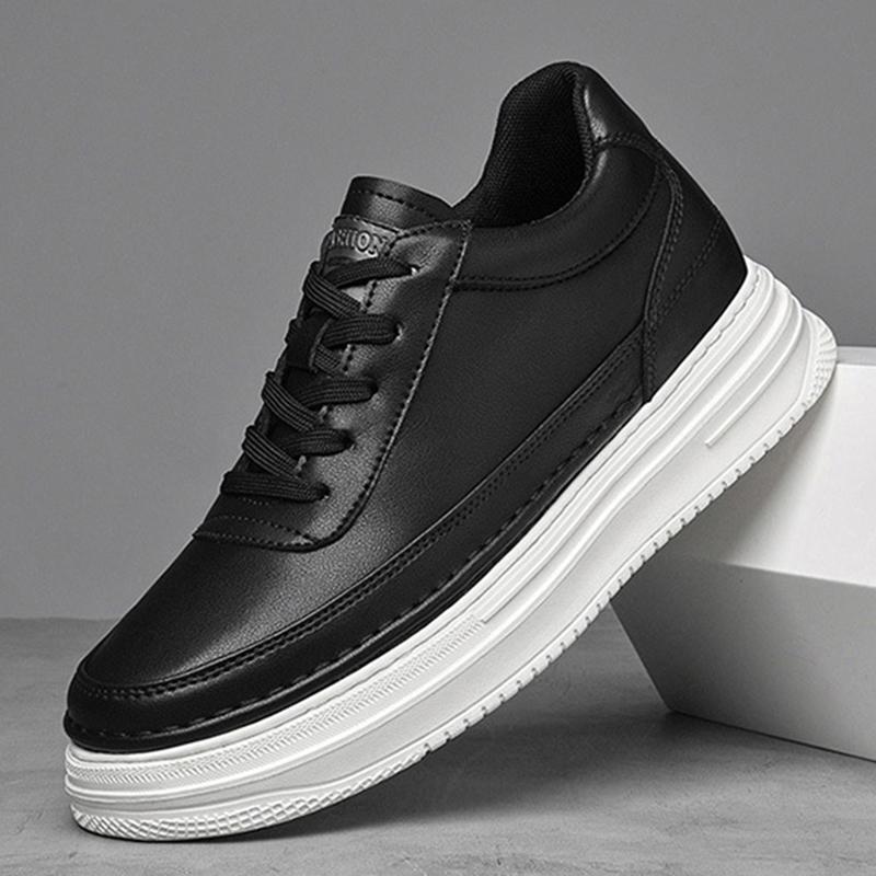 Men Leather 6/8CM Invisible Inner Height Increasing Shoes Outdoor Fashion For With Thick Soles Breathable Men Shoes Formal Shoes