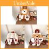 Cartoon Bunny Checkered Plush Mini Backpack With Zipper Pocket For Girls