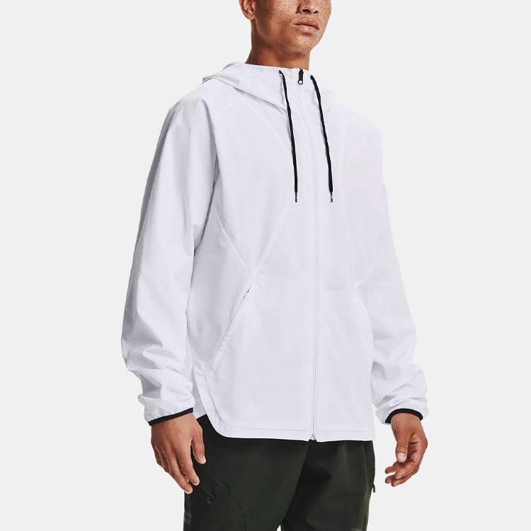 Under Armour Ветровка с капюшоном и логотипом Woven Series, мужская, белая 1361612-100
