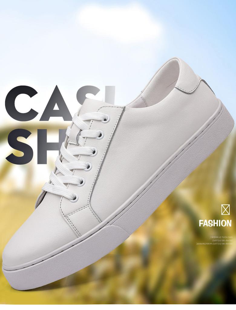 Мужские туфли из натуральной кожи, маленькие белые туфли на платформе, повседневные кеды, первый слой коровьей кожи, модные туфли, ручная работа, корейская версия, спортивная кожаная обувь, Briti