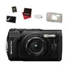OM System Tough Digital Camera Black Silicone Cover SD64GB Ткань AC Charger LCD Film Set TG-7 & & & & &