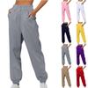 Women's Fashion Sport Solid Color Pocket Casual Sweatpants Pants