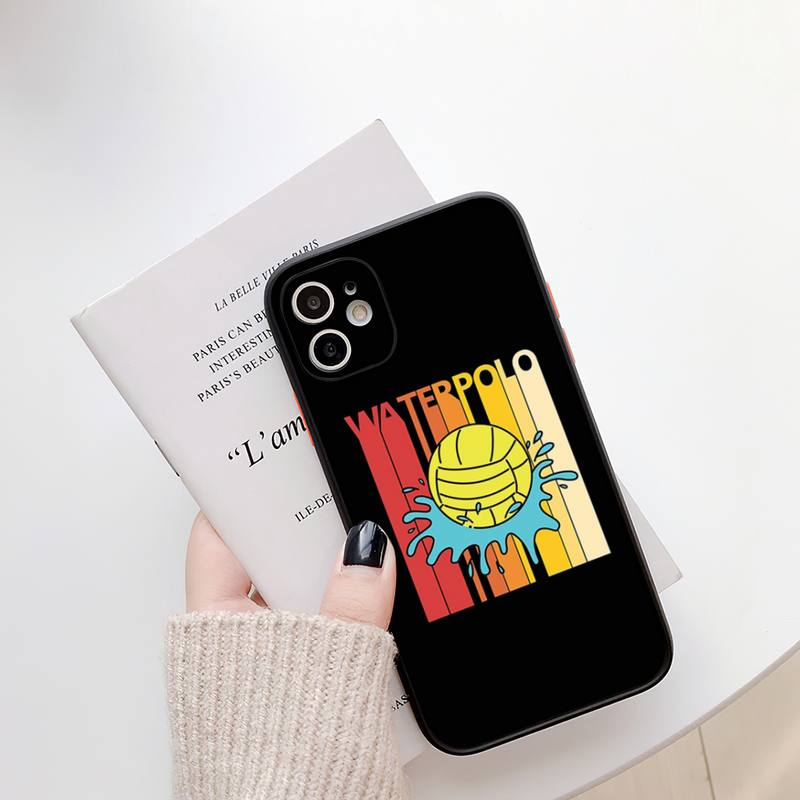 Водное поло спортивный чехол для телефона iPhone13 12 Mini 11 Pro XS Max X XR 7 8 Plus полупрозрачный матовый чехол
