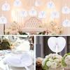 WTEMPO White Heart-Shaped Folding Paper Fans Elegant Handheld Accordion Fans for Wedding Birthday Anniversaries Party Decorations Wedding Decorations