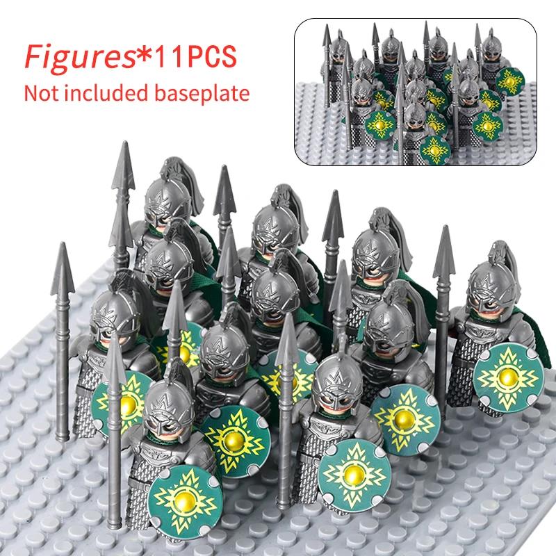 MOC Средневековый Гном Воин Эльфы Рыцари lotr Фигурки Строительные Блоки Аксессуары Броня Щит LOTR DIY Игрушки Для Детей подарок