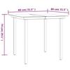 5 Piece Outdoor Dining Set Black Steel and Textilene