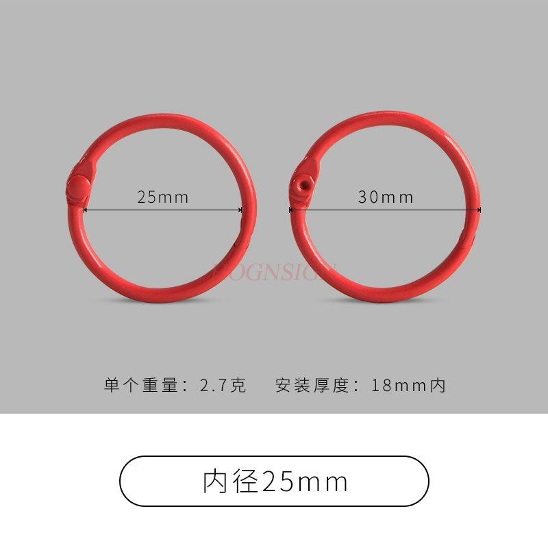 20 PCS DIY jewelry accessories, colored iron baking paint, circular keychain, loose leaf ring, movable card ring, binding ring
