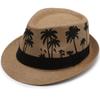 Hat Men's Seaside Coconut Tree Casual Straw Hat Outdoor Travel Sunscreen Sun Hat Breathable Sun Hat Tide for the Elderly