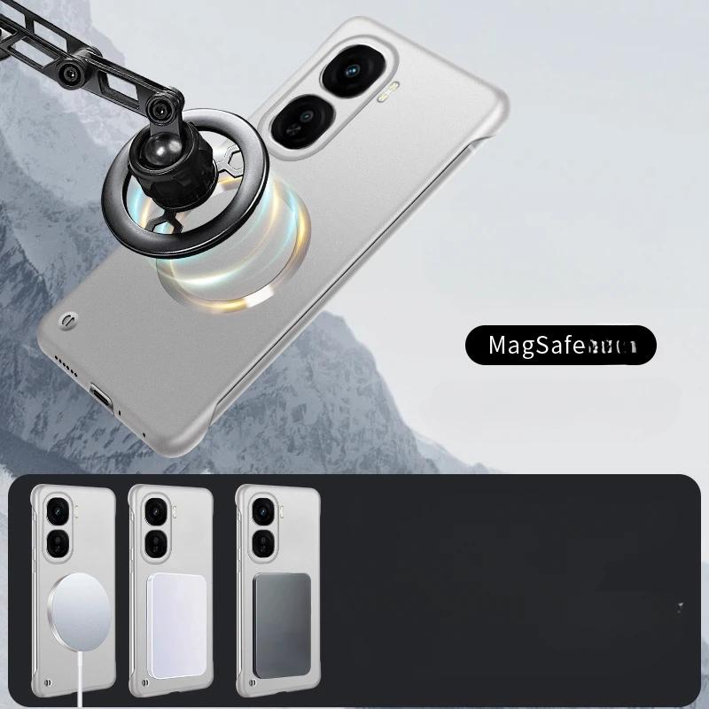 Для Magsafe Frameless Hard Phone Case для VIVO IQOO Neo 10 Metallic Paint PC Магнитная задняя крышка для IQOO Neo 10 Pro Borderless Shockproof Cover