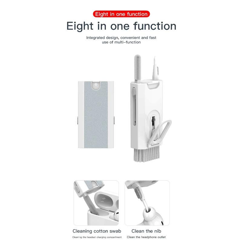 Набор для чистки 8 в 1, набор щеток для чистки клавиатуры компьютера, ручка для чистки наушников для Airpods Pro, инструменты для чистки наушников, съемник клавиш