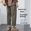 Мужские свободные повседневные прямые брюки - Модная рабочая одежда на весну и осень 2023