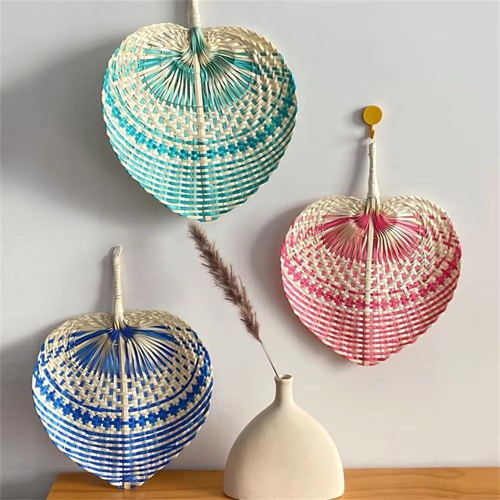 Traditional Fan Cattail-Leaf Fan Summer Cooling Hanging Fan Hand-Woven Fan  Living Room Decoration