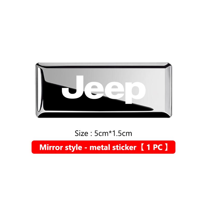 Car Body Sticker Aluminum Alloy Emblem Decoration Auto Stickers For Jeep Grand Cherokee Patriot Renegade Compass Wrangler AJQ1